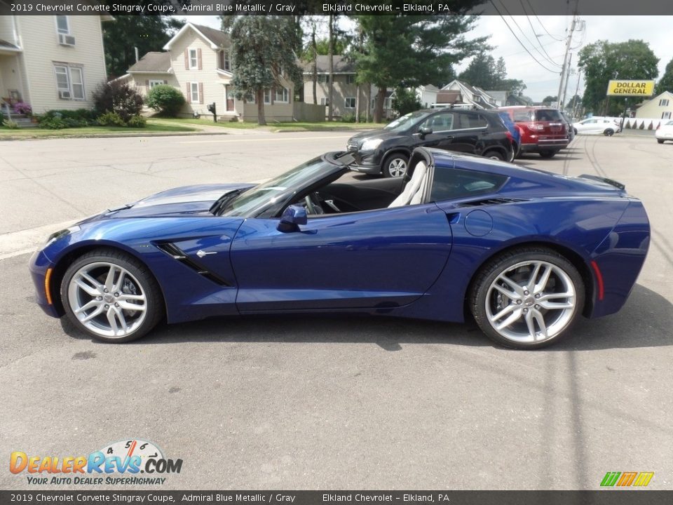2019 Chevrolet Corvette Stingray Coupe Admiral Blue Metallic / Gray Photo #5
