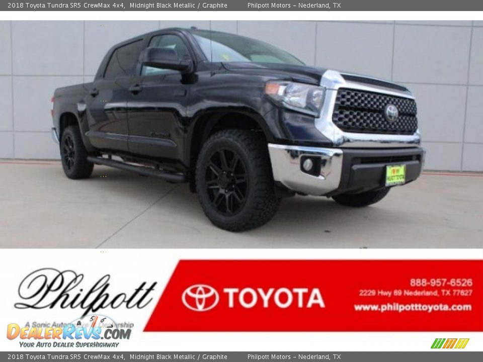 2018 Toyota Tundra SR5 CrewMax 4x4 Midnight Black Metallic / Graphite Photo #1