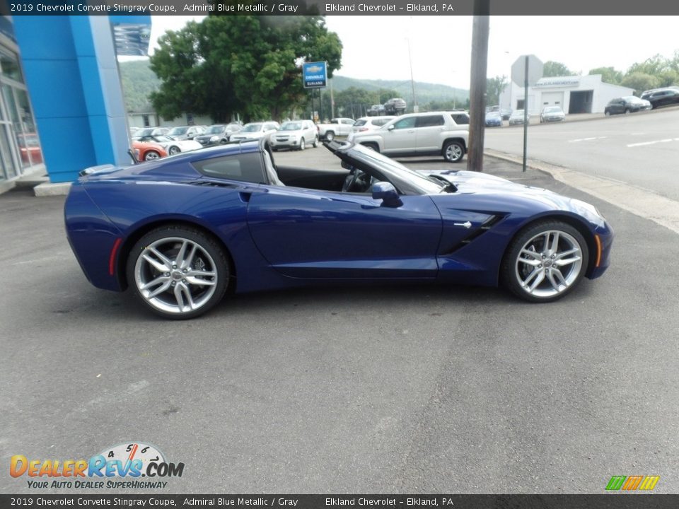 2019 Chevrolet Corvette Stingray Coupe Admiral Blue Metallic / Gray Photo #10