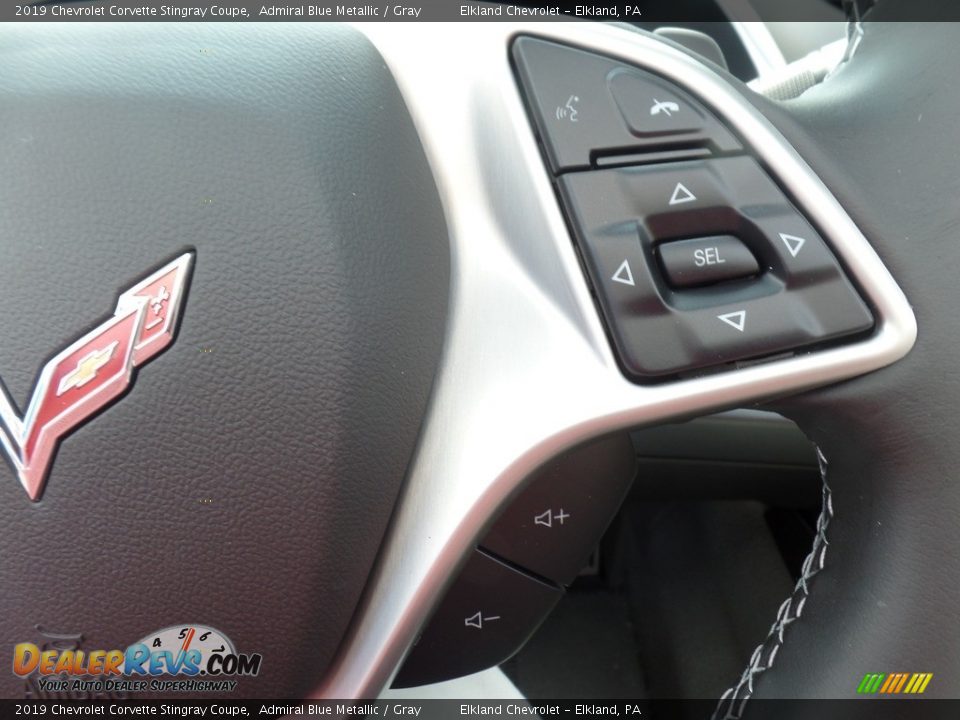 2019 Chevrolet Corvette Stingray Coupe Admiral Blue Metallic / Gray Photo #22