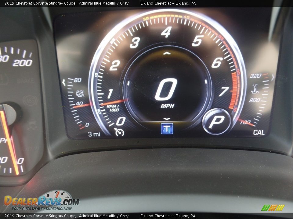 2019 Chevrolet Corvette Stingray Coupe Admiral Blue Metallic / Gray Photo #24