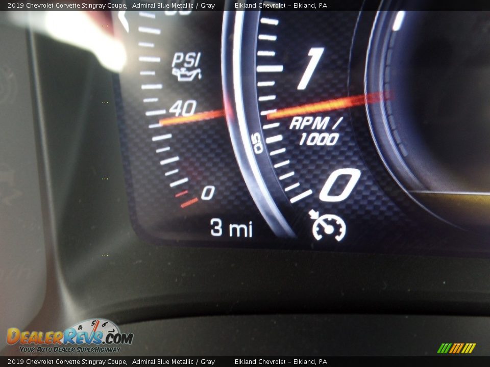2019 Chevrolet Corvette Stingray Coupe Admiral Blue Metallic / Gray Photo #25