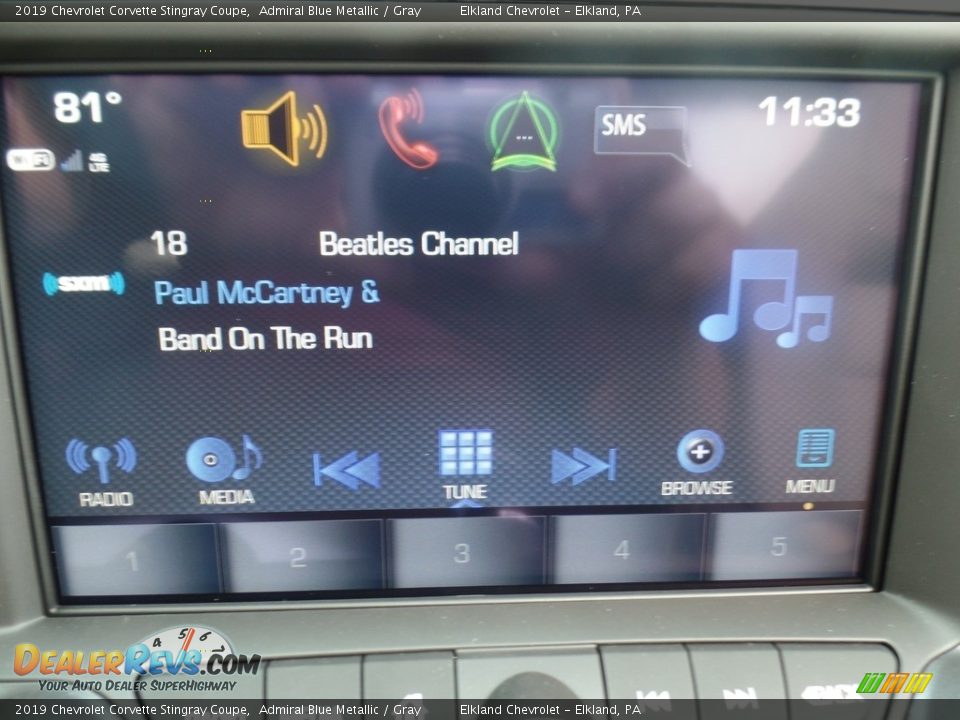 2019 Chevrolet Corvette Stingray Coupe Admiral Blue Metallic / Gray Photo #28