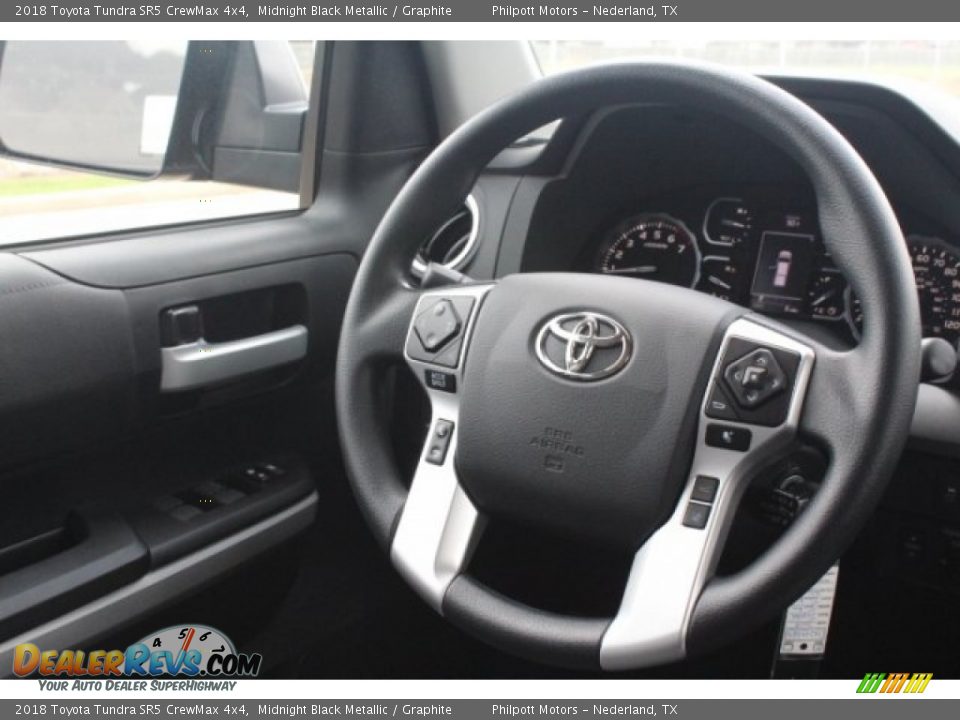 2018 Toyota Tundra SR5 CrewMax 4x4 Midnight Black Metallic / Graphite Photo #26