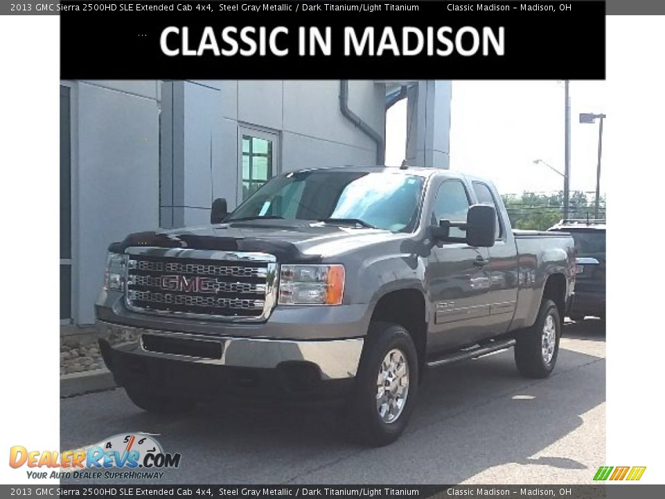 2013 GMC Sierra 2500HD SLE Extended Cab 4x4 Steel Gray Metallic / Dark Titanium/Light Titanium Photo #1