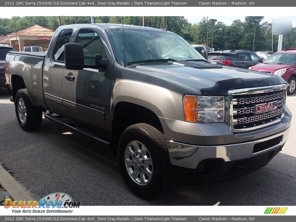 2013 GMC Sierra 2500HD SLE Extended Cab 4x4 Steel Gray Metallic / Dark Titanium/Light Titanium Photo #2