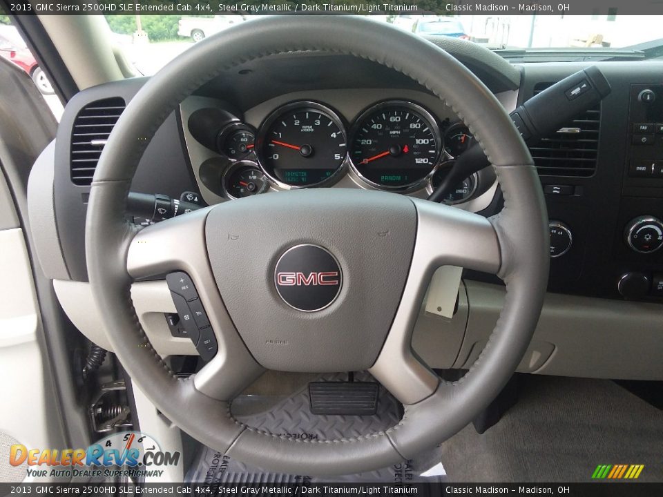 2013 GMC Sierra 2500HD SLE Extended Cab 4x4 Steel Gray Metallic / Dark Titanium/Light Titanium Photo #9