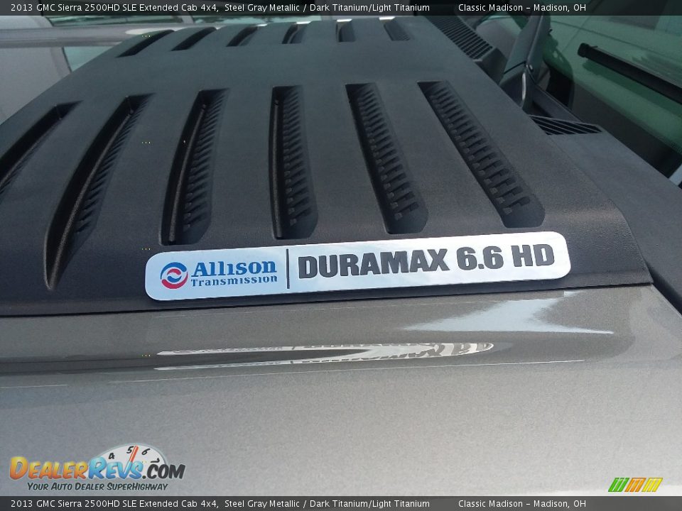 2013 GMC Sierra 2500HD SLE Extended Cab 4x4 Steel Gray Metallic / Dark Titanium/Light Titanium Photo #20