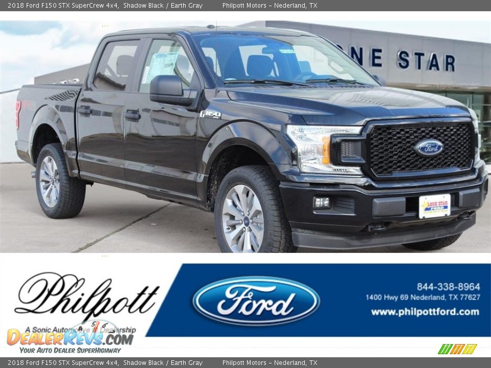 2018 Ford F150 STX SuperCrew 4x4 Shadow Black / Earth Gray Photo #1