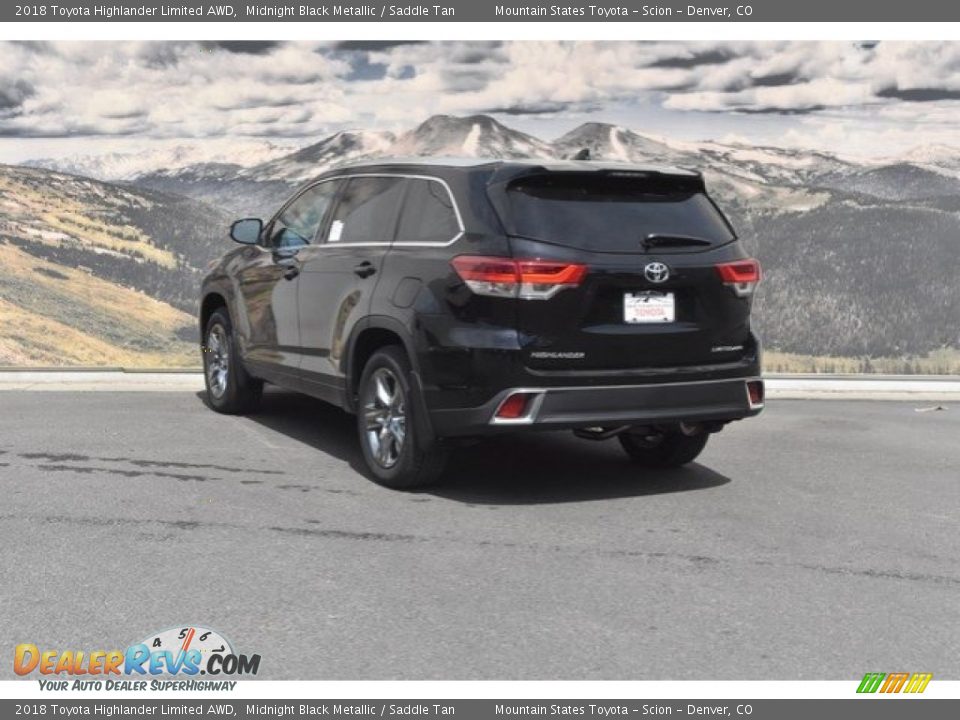2018 Toyota Highlander Limited AWD Midnight Black Metallic / Saddle Tan Photo #3