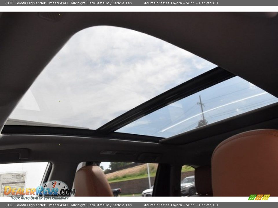 2018 Toyota Highlander Limited AWD Midnight Black Metallic / Saddle Tan Photo #9