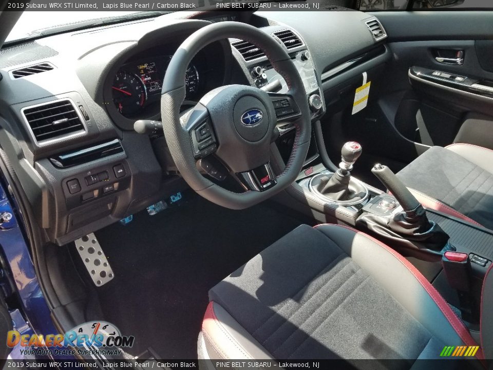 Carbon Black Interior - 2019 Subaru WRX STI Limited Photo #6