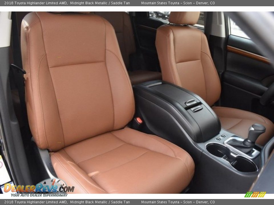 2018 Toyota Highlander Limited AWD Midnight Black Metallic / Saddle Tan Photo #13