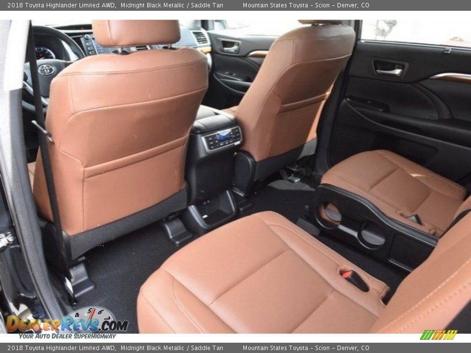 2018 Toyota Highlander Limited AWD Midnight Black Metallic / Saddle Tan Photo #14