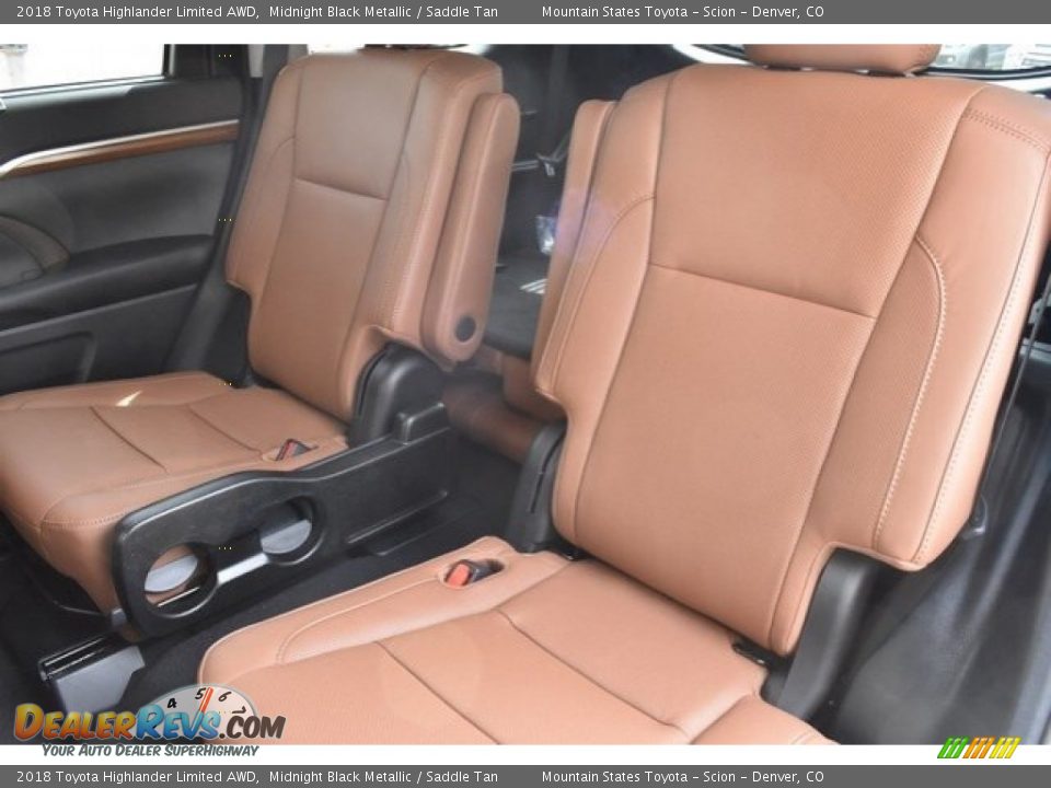 2018 Toyota Highlander Limited AWD Midnight Black Metallic / Saddle Tan Photo #16