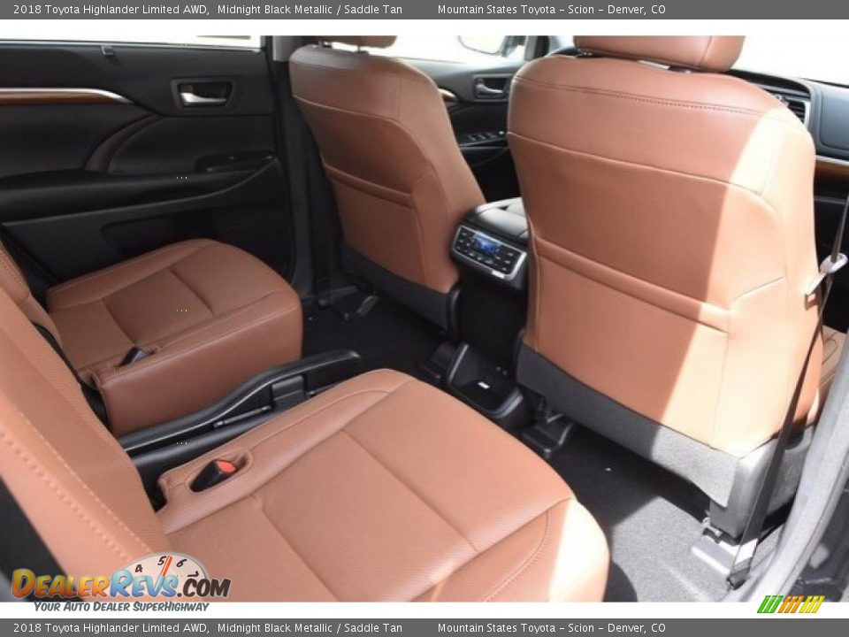 2018 Toyota Highlander Limited AWD Midnight Black Metallic / Saddle Tan Photo #18