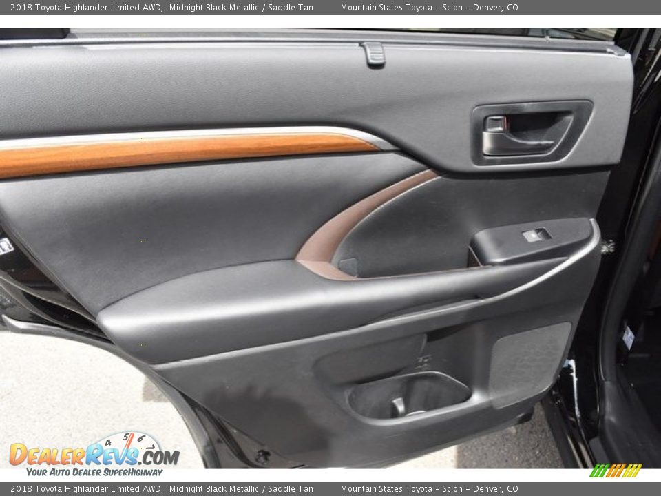 2018 Toyota Highlander Limited AWD Midnight Black Metallic / Saddle Tan Photo #24