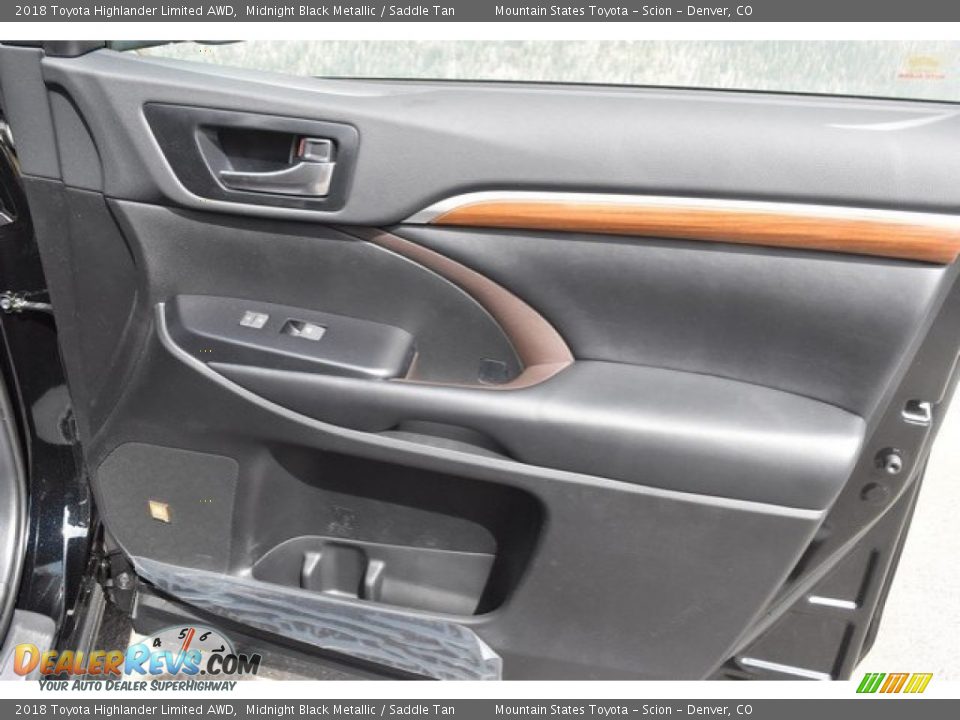 2018 Toyota Highlander Limited AWD Midnight Black Metallic / Saddle Tan Photo #25