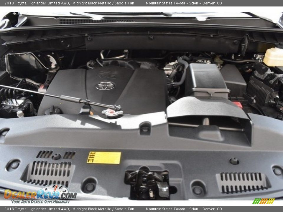 2018 Toyota Highlander Limited AWD Midnight Black Metallic / Saddle Tan Photo #34