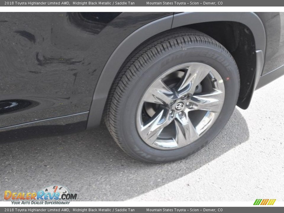 2018 Toyota Highlander Limited AWD Midnight Black Metallic / Saddle Tan Photo #36