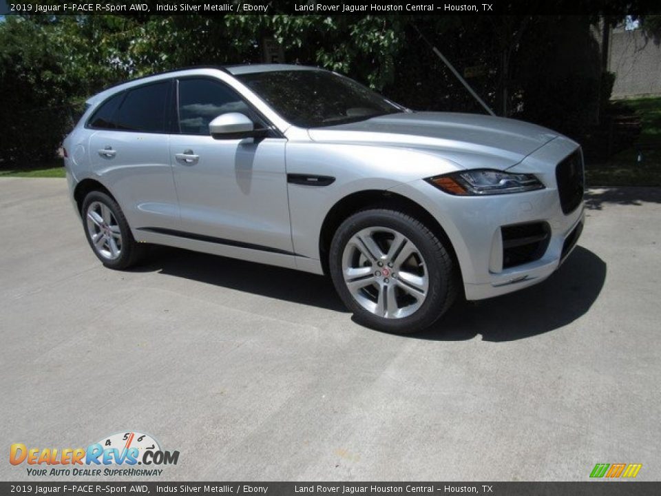 2019 Jaguar F-PACE R-Sport AWD Indus Silver Metallic / Ebony Photo #1