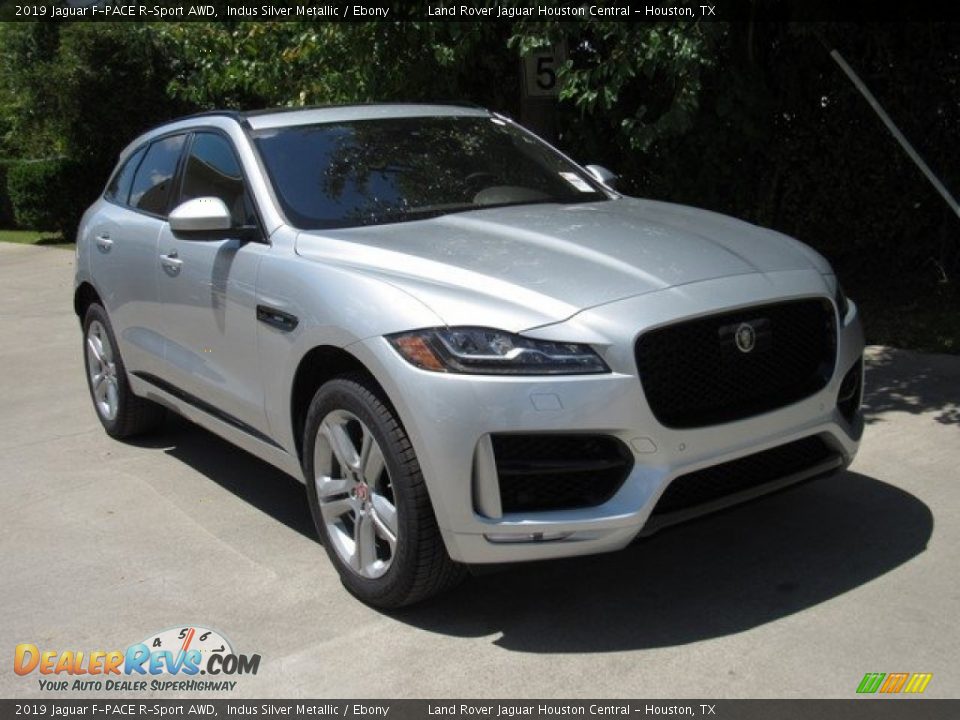 2019 Jaguar F-PACE R-Sport AWD Indus Silver Metallic / Ebony Photo #2