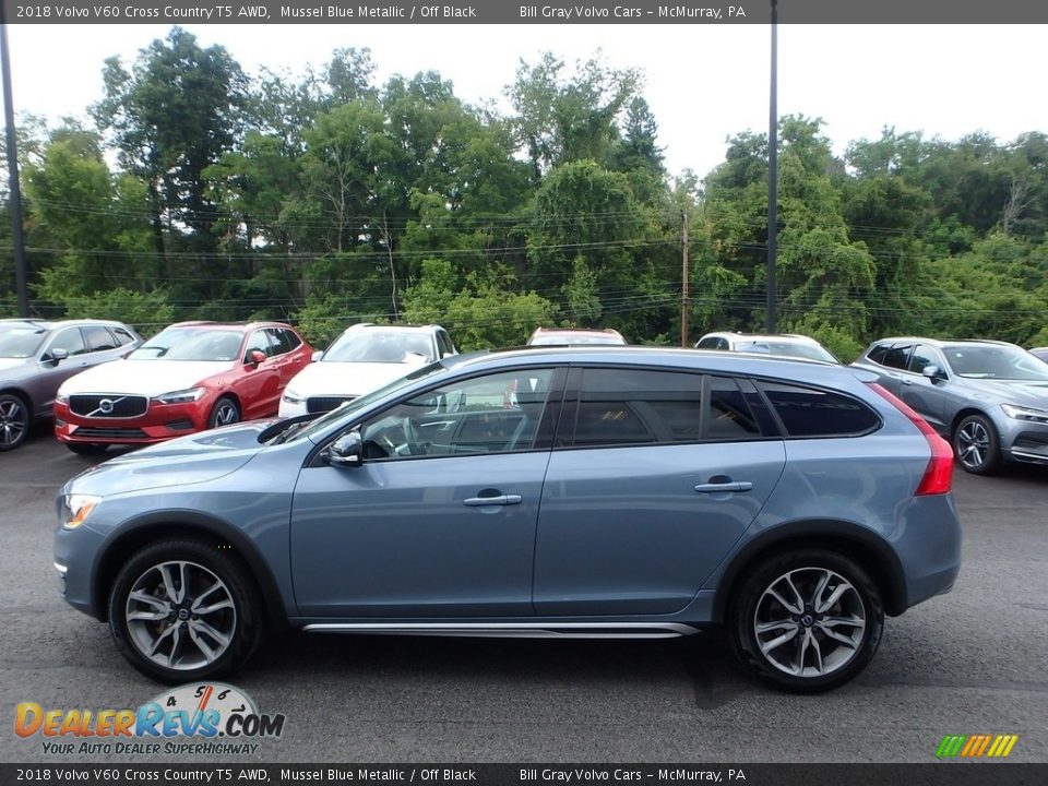 2018 Volvo V60 Cross Country T5 AWD Mussel Blue Metallic / Off Black Photo #7