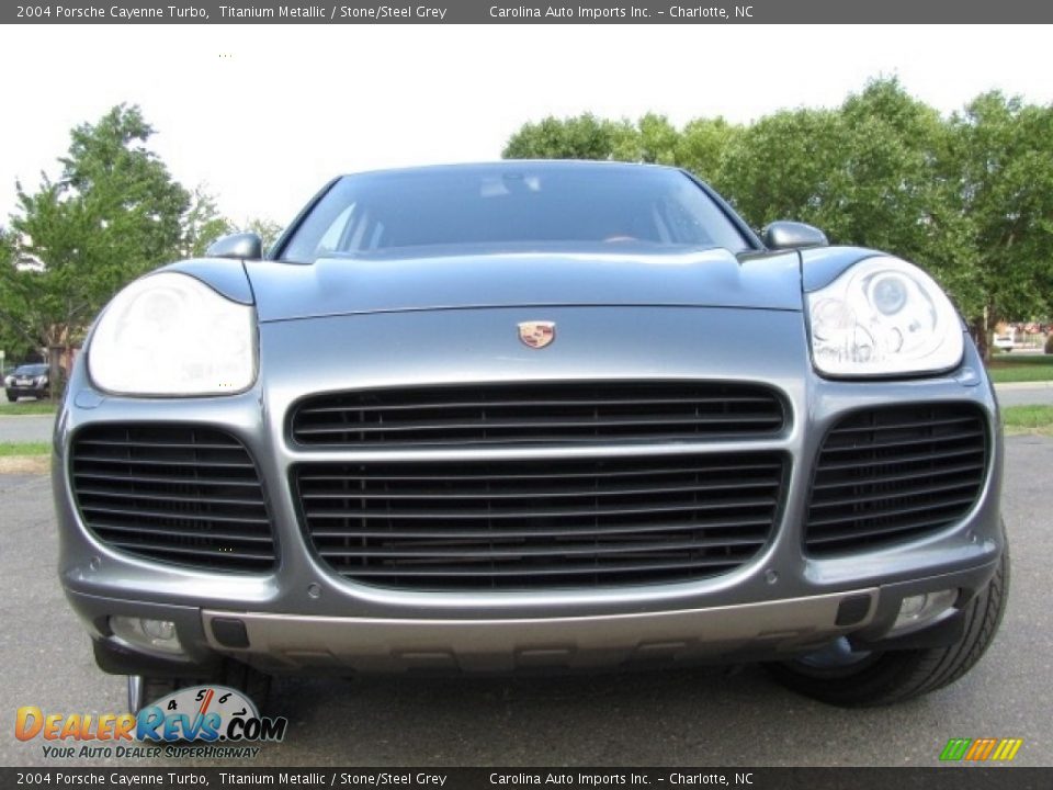 2004 Porsche Cayenne Turbo Titanium Metallic / Stone/Steel Grey Photo #4
