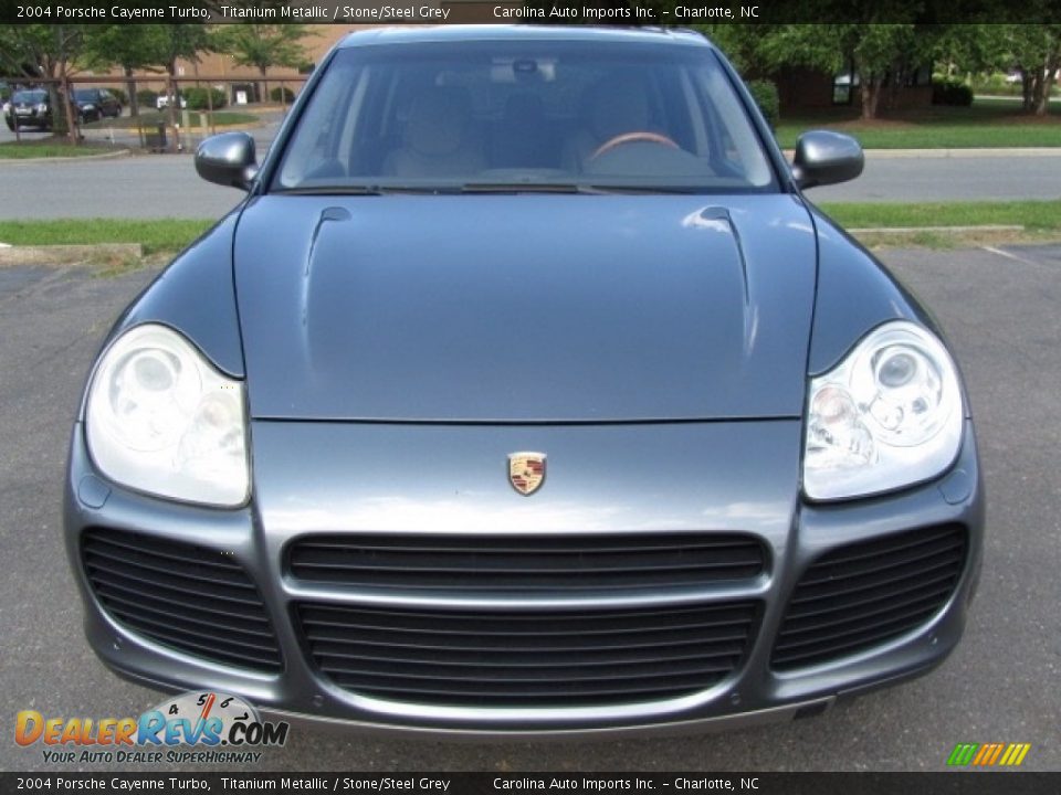 2004 Porsche Cayenne Turbo Titanium Metallic / Stone/Steel Grey Photo #5