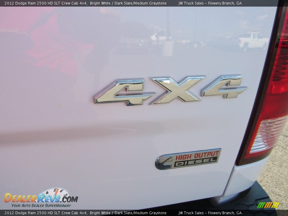 2012 Dodge Ram 2500 HD SLT Crew Cab 4x4 Bright White / Dark Slate/Medium Graystone Photo #35