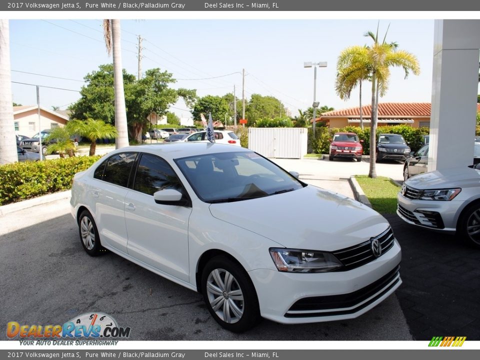 2017 Volkswagen Jetta S Pure White / Black/Palladium Gray Photo #1