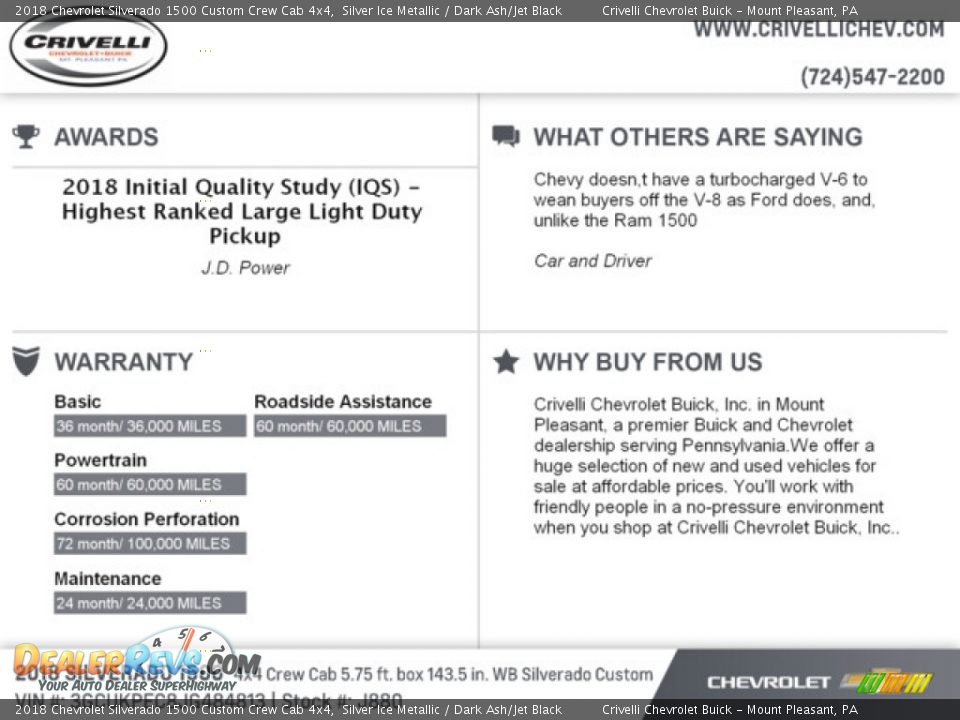 2018 Chevrolet Silverado 1500 Custom Crew Cab 4x4 Silver Ice Metallic / Dark Ash/Jet Black Photo #8