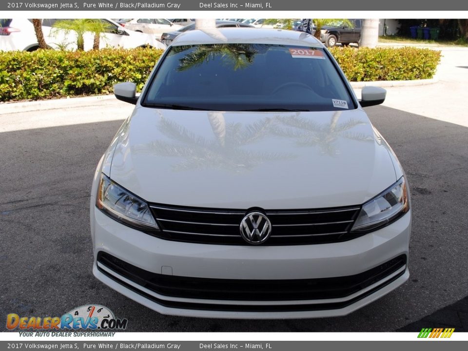 2017 Volkswagen Jetta S Pure White / Black/Palladium Gray Photo #3