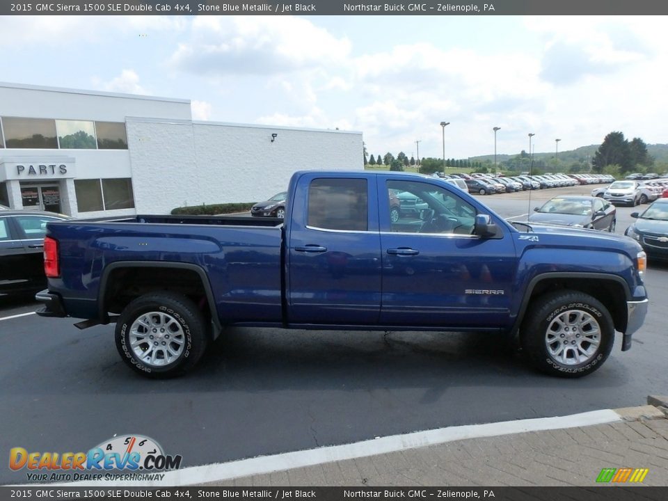 2015 GMC Sierra 1500 SLE Double Cab 4x4 Stone Blue Metallic / Jet Black Photo #5
