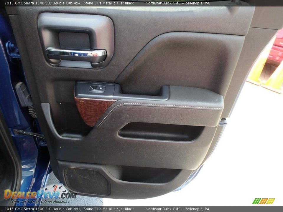 2015 GMC Sierra 1500 SLE Double Cab 4x4 Stone Blue Metallic / Jet Black Photo #8