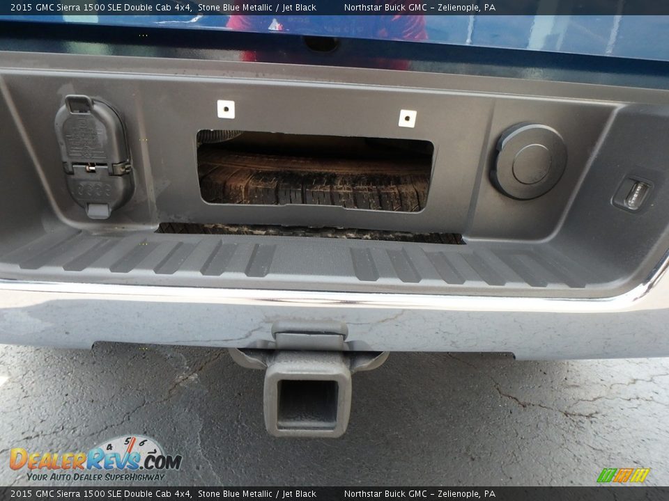 2015 GMC Sierra 1500 SLE Double Cab 4x4 Stone Blue Metallic / Jet Black Photo #11