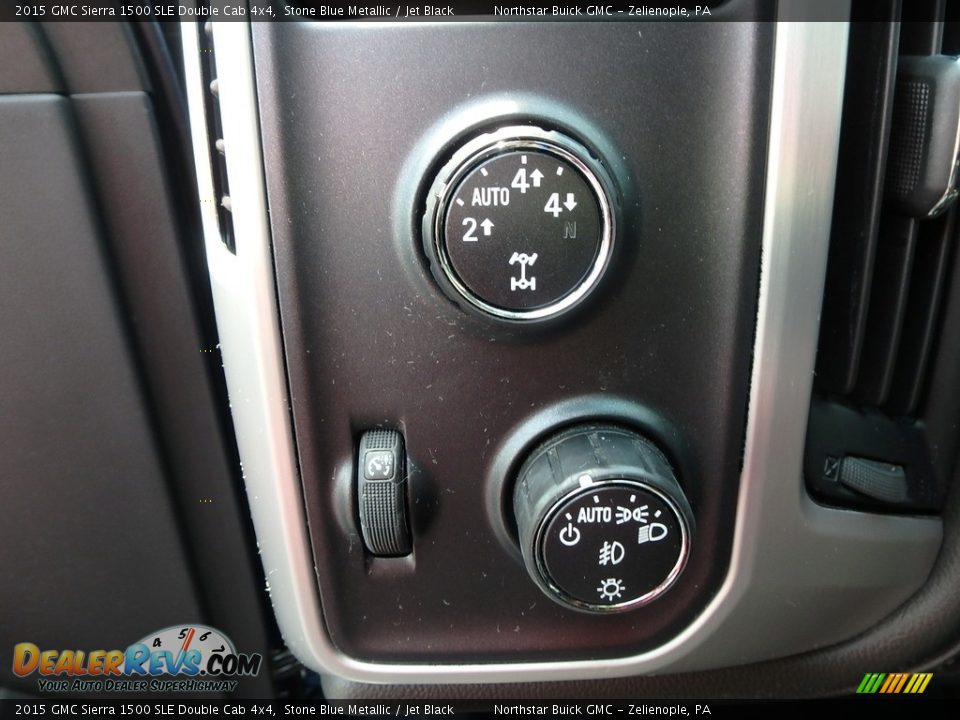 2015 GMC Sierra 1500 SLE Double Cab 4x4 Stone Blue Metallic / Jet Black Photo #20