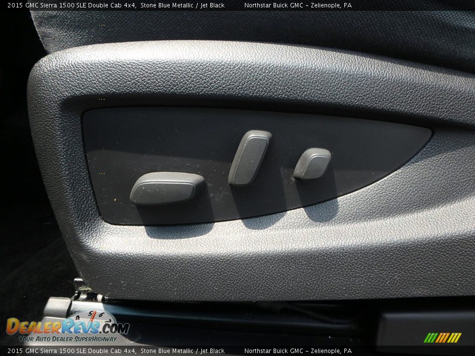 2015 GMC Sierra 1500 SLE Double Cab 4x4 Stone Blue Metallic / Jet Black Photo #21