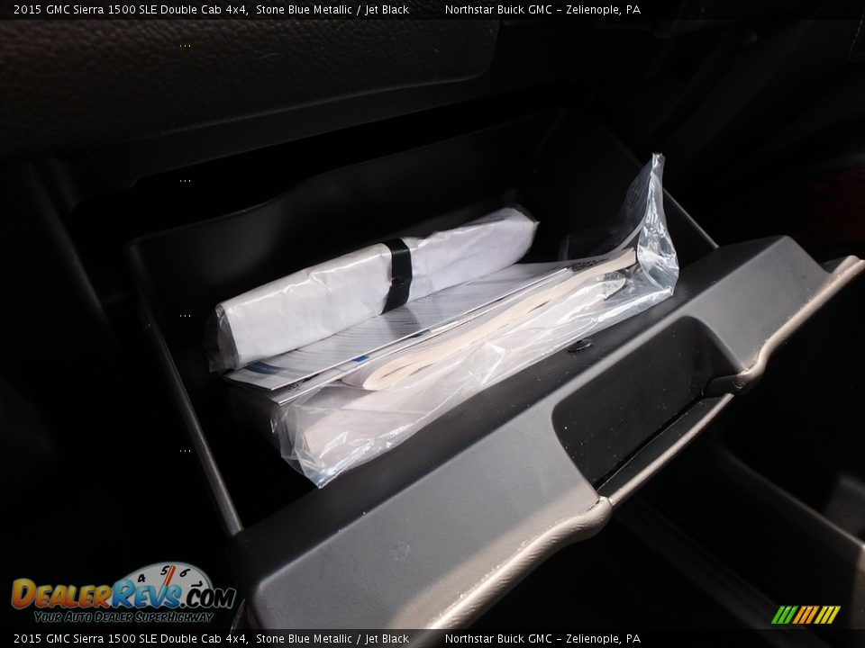 2015 GMC Sierra 1500 SLE Double Cab 4x4 Stone Blue Metallic / Jet Black Photo #29