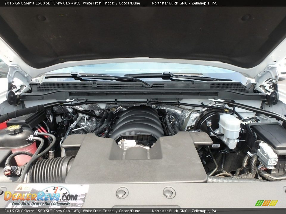 2016 GMC Sierra 1500 SLT Crew Cab 4WD White Frost Tricoat / Cocoa/Dune Photo #2