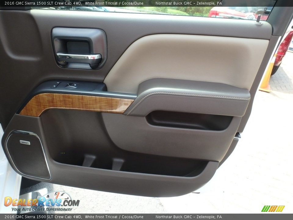 2016 GMC Sierra 1500 SLT Crew Cab 4WD White Frost Tricoat / Cocoa/Dune Photo #7