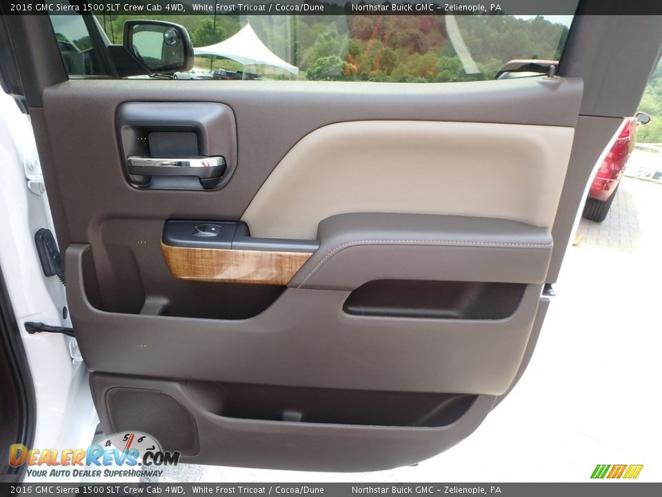 2016 GMC Sierra 1500 SLT Crew Cab 4WD White Frost Tricoat / Cocoa/Dune Photo #8