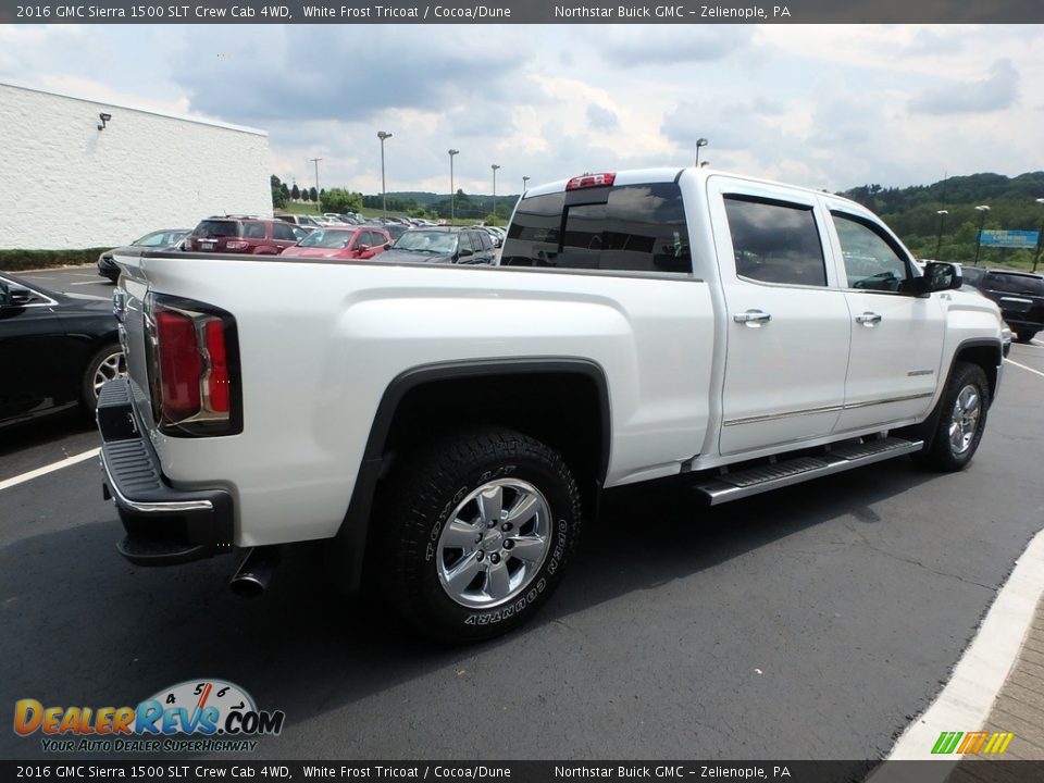 2016 GMC Sierra 1500 SLT Crew Cab 4WD White Frost Tricoat / Cocoa/Dune Photo #9