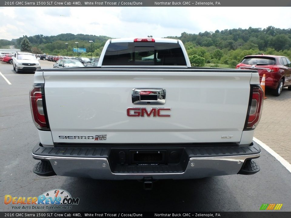 2016 GMC Sierra 1500 SLT Crew Cab 4WD White Frost Tricoat / Cocoa/Dune Photo #10