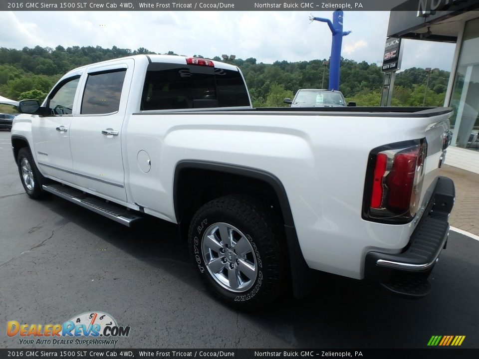 2016 GMC Sierra 1500 SLT Crew Cab 4WD White Frost Tricoat / Cocoa/Dune Photo #11