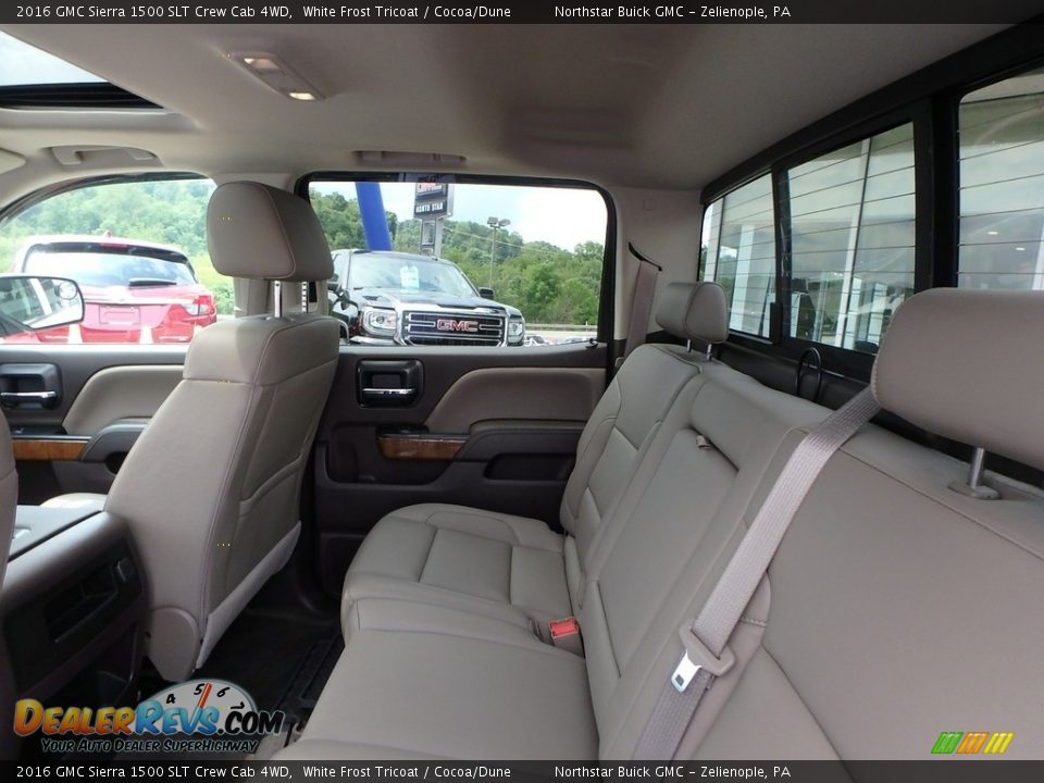 2016 GMC Sierra 1500 SLT Crew Cab 4WD White Frost Tricoat / Cocoa/Dune Photo #15