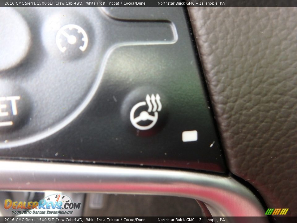 2016 GMC Sierra 1500 SLT Crew Cab 4WD White Frost Tricoat / Cocoa/Dune Photo #24