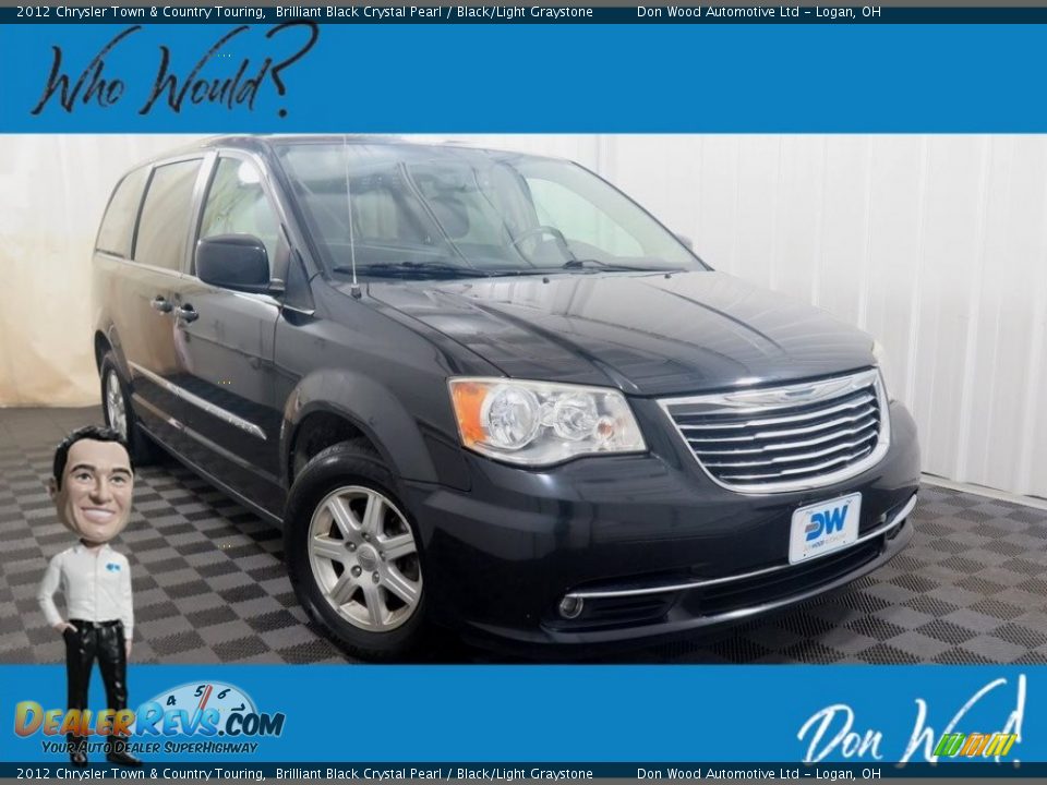 2012 Chrysler Town & Country Touring Brilliant Black Crystal Pearl / Black/Light Graystone Photo #1