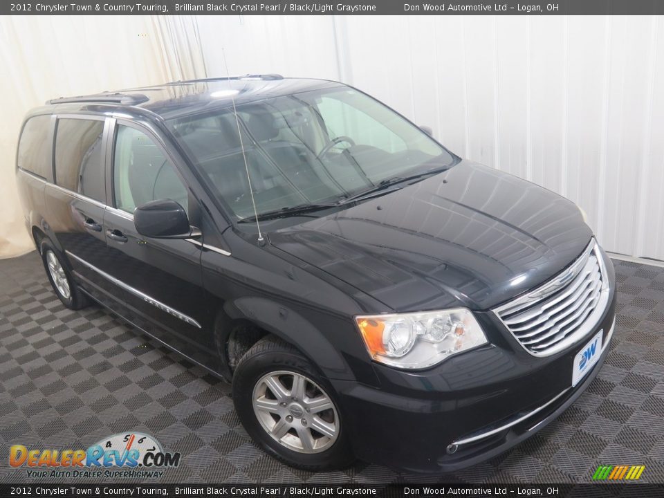 2012 Chrysler Town & Country Touring Brilliant Black Crystal Pearl / Black/Light Graystone Photo #3