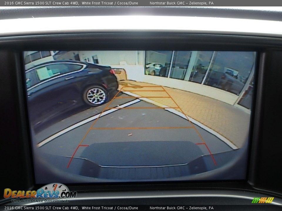 2016 GMC Sierra 1500 SLT Crew Cab 4WD White Frost Tricoat / Cocoa/Dune Photo #28